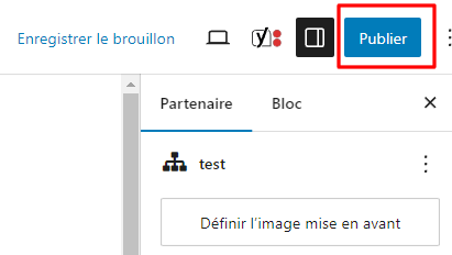 Publier le partenaire